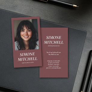 Modern Trendy Earth Tone Social Media Professional Business Card