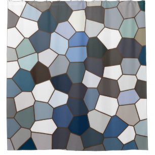 Modern Trendy Earth Toned Pattern Shower Curtain