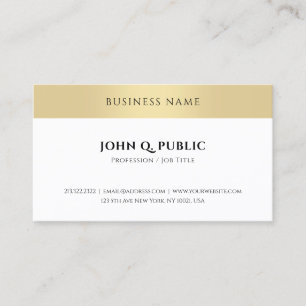 Modern Trendy Elegant Gold Look Simple Template Business Card