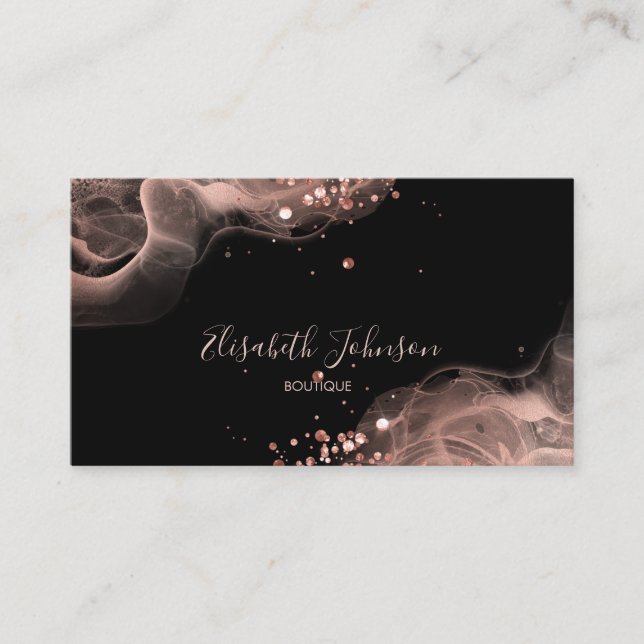 Modern Trendy Elegant Makeup Artist  Boutique Business Card (Front)