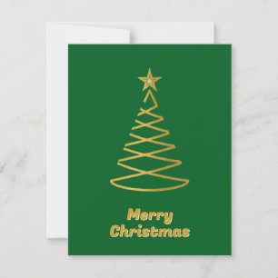 Modern Trendy Elegant Non Photo Christmas Tree Holiday Card