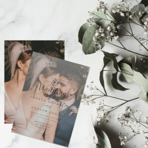 Modern Trendy Elegant Photo Wedding Invitation