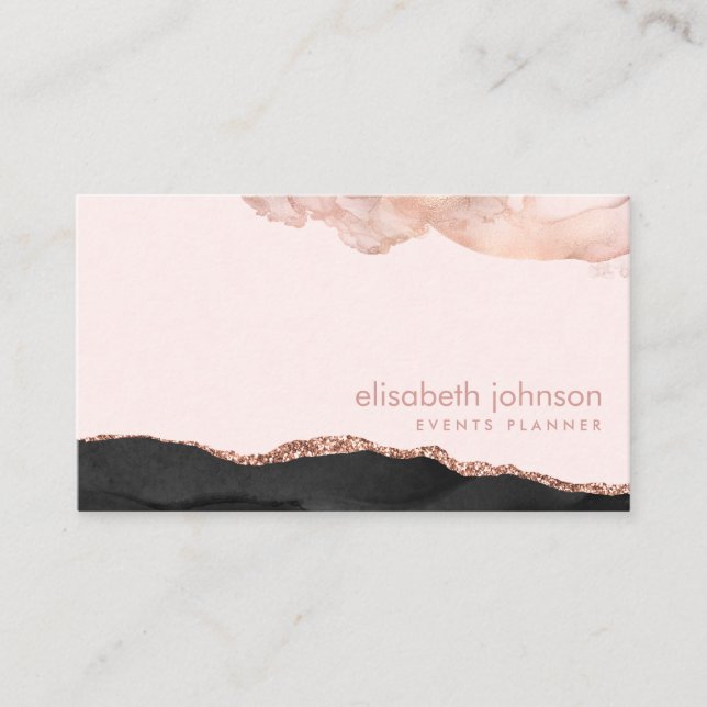 Modern Trendy Elegant Professional Makeup Artist   Business Card (Front)