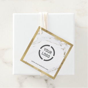 Modern Trendy faux gold marble product hang tags