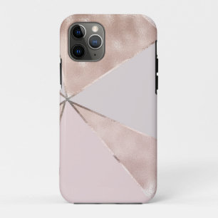 Modern Trendy Feminine Triangle Blush Texture Case-Mate iPhone Case