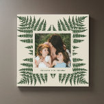 Modern Trendy Fern Greenery Photo Mum Grandma Faux Canvas Print<br><div class="desc">Our Modern Trendy Fern Greenery Photo Faux Canvas Print combines a stylish fern print with your favourite photo and one or two custom lines of text in this earth tone design. Wonderful as a unique special  Mother's Day surprise!</div>