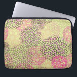 Modern Trendy Floral Pattern Laptop Sleeve<br><div class="desc">A modern feminine floral pattern in shades of pink and light green.</div>