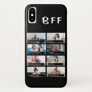 Modern trendy friends collage bff black and white Case-Mate iPhone case