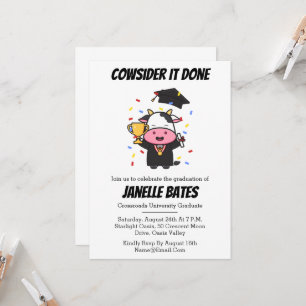 modern trendy funny graduation invitations