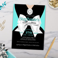 Modern Trendy Glam Aqua Tiffany Baby Shower
