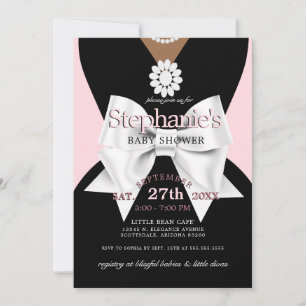 Modern Trendy Glam Pink Ethnic Tiffany Baby Shower Invitation