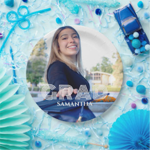 Modern & Trendy Graduation Announcement Paper Plate