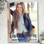Modern Trendy Graduation Thank You Graduate Photo Postcard<br><div class="desc">Modern Trendy Graduation Thank You Photo Postcard</div>