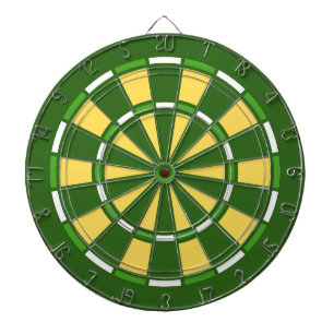 Modern Trendy Green and Yellow Dartboard