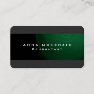 Modern Trendy Green Grey Unique Trendy Creative Business Card