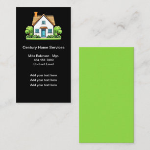 Modern Trendy Home Services Business Cards