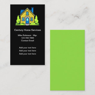 Modern Trendy Home Services Colourful Business Car Business Card