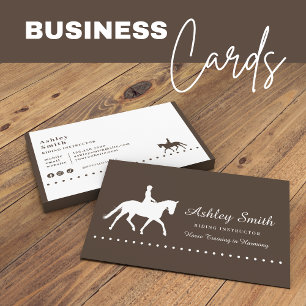 Modern Trendy Horse Trainer Business Card