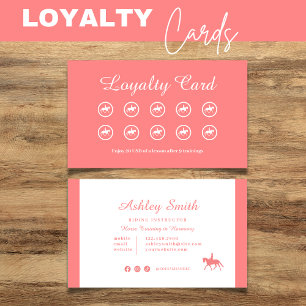 Modern Trendy Horse Training Loyalty Card