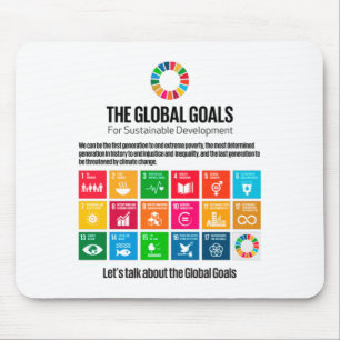 Modern Trendy Inspirational Sustainability Goals Mouse Pad