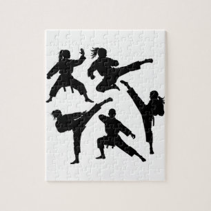 Modern Trendy Karate / Taekwondo / judo Jigsaw Puzzle
