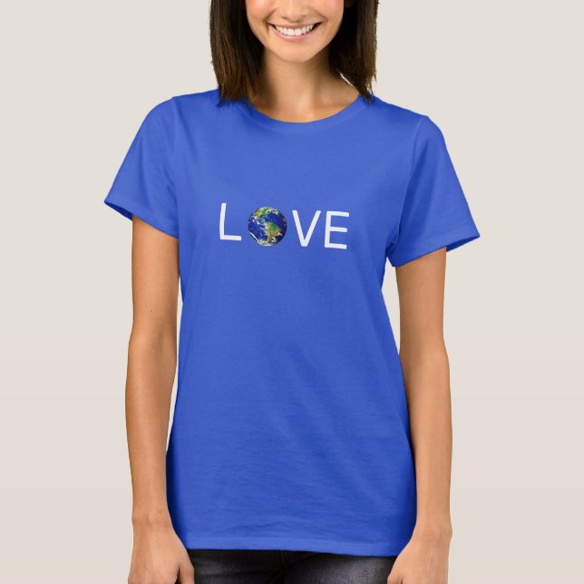 Modern trendy love earth T-Shirt (Front)