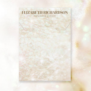 Modern Trendy Luxury Elegant Cream Jewellery Displ Business Card