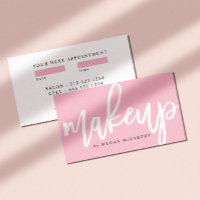 Modern Trendy Makeup Script Appointment Pink