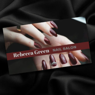 Modern Trendy Manicurist Nail Artist Nail Salon Business Card