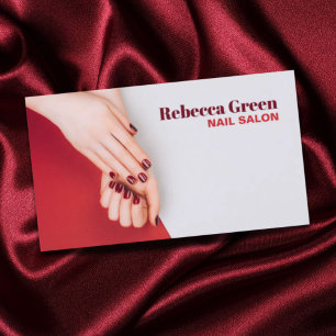 Modern Trendy Manicurist Nail Artist Nail Salon Business Card