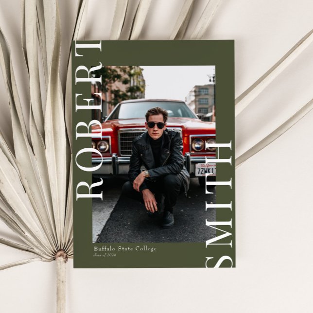 Modern Trendy Minimalist 3 Photo Graduation Invitation (Creator Uploaded)