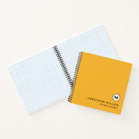 Modern Trendy Mustard Yellow Monogram Graph Paper