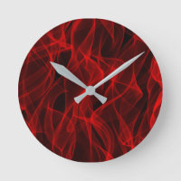 Modern Trendy Neon Red Curvy Line Abstract Pattern