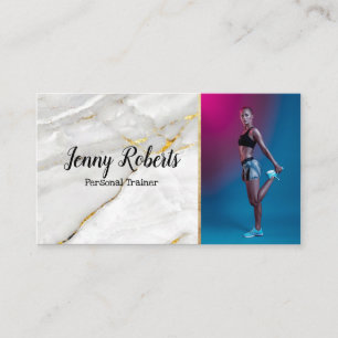 Modern & Trendy Personal Trainer Fitness Business Card