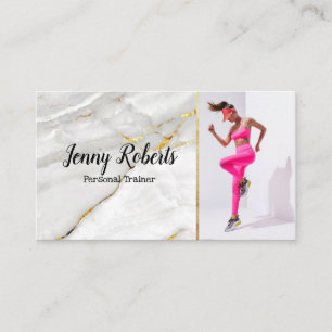 Modern & Trendy Personal Trainer Fitness Business  Card