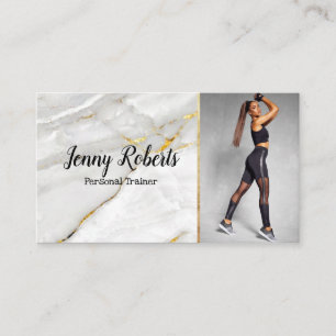 Modern & Trendy Personal Trainer Fitness Business  Card