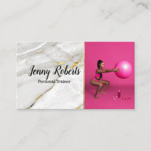 Modern & Trendy Personal Trainer Fitness Business  Card