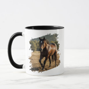 Modern Trendy Personalised Horse Lover Photo Mug
