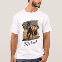 Modern Trendy Personalised Horse Photo and Text