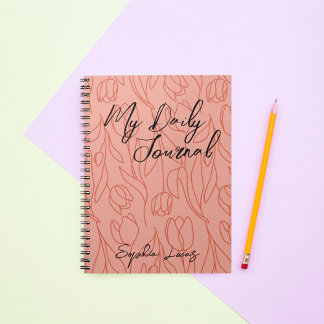 Modern Trendy Personalised My Daily Journal