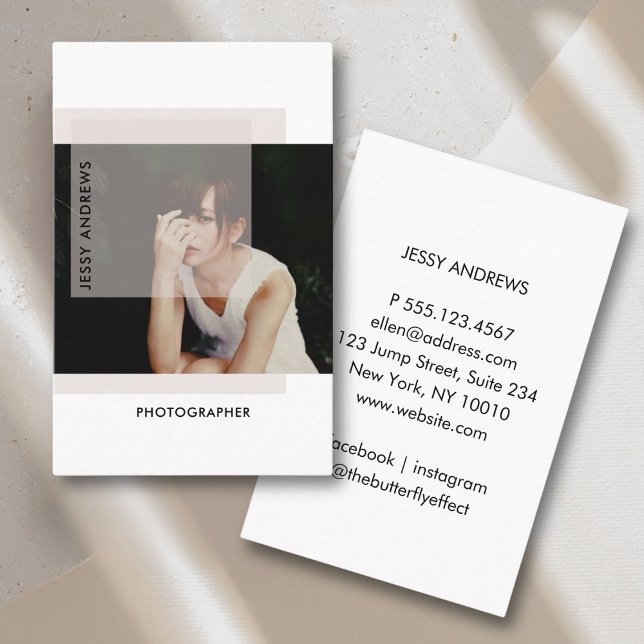 Modern Trendy Photo Business Card (Modern Trendy Photo Business Card)