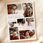 Modern Trendy Photo collage Christmas   Holiday Postcard<br><div class="desc">Send your holiday cheer with our Modern Minimal Christmas Photo card, designed with soft typography and delicate snowflakes. This elegant and clean design beautifully showcases your favourite Christmas photos, blending simplicity with a festive touch. Perfect for those who love contemporary style, this card brings a fresh and refined look to...</div>