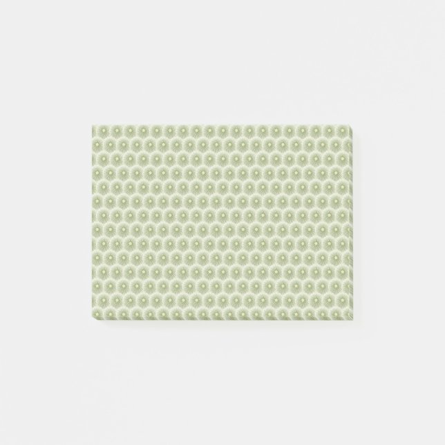 Modern Trendy Photo Collage Green Sea Urchin Post-it Notes (Front)