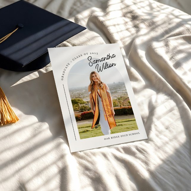 Modern Trendy Photo Graduation Invitation (Creator Uploaded)