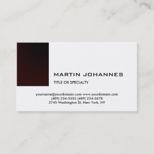 Modern Trendy Plain Simple Business Card