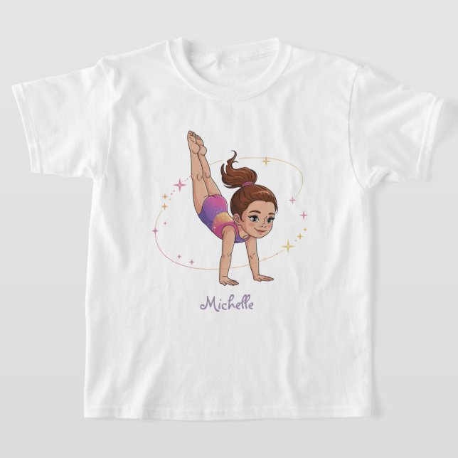 Modern Trendy Professional Name Gymnastics         T-Shirt (Laydown)