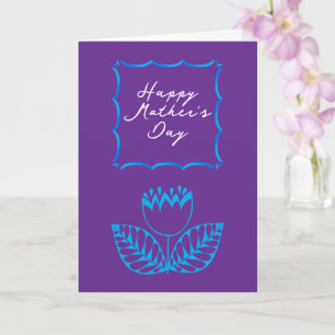Modern Trendy Purple Custom Mother’s Day Card