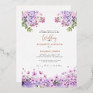 Modern Trendy Purple Lavender  Wedding