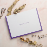 Modern Trendy Purple Violet Border Stationery