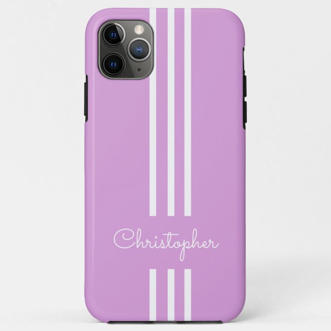 Modern Trendy Racing Stripes monogrammed  Case-Mate iPhone Case (Back)